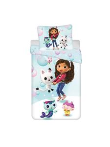 Уютное постельное белье из полиэстера, 140x200 см и 70x90 см, разноцветное. Gabby's Dollhouse, 200 x 140 см