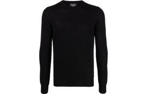 Тонкий кашемировый джемпер EMPORIO ARMANI, черный
