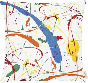 АПЕЛЬТ декоративная подушка "Всплеск", чехол без наполнения, 1 шт APELT 46х46 см, белый