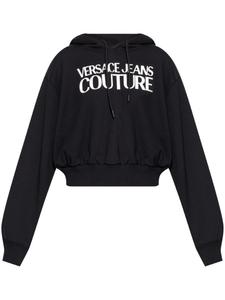 Versace Jeans Couture хлопковая толстовка с логотипом, черный