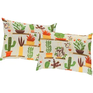 Декоративные подушки Oakham, наволочки без наполнителя, набор из 2 шт. Wirth, Natur/terrakotta + bedruckt