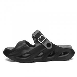 NANJIREN Пляжные сандалии мужские, цвет: черный, серый, черный, фиолетовый, лунно-белый, бежево-коричневый, мятно-зеленый