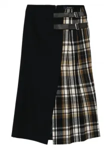 Плиссированная юбка миди Seafarer, черный