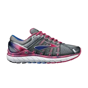 Кроссовки Brooks Wmns Transcend 2 Metallic Charcoal Raspberry, серебряный