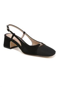 Женские туфли Tarra Slingback на каблуке из черной замши и ткани Sam Edelman