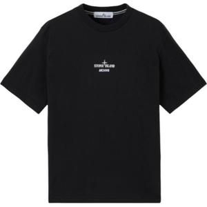 Футболка с принтом логотипа STONE ISLAND, черный