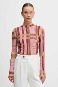 Шерстяной свитер Farm Rio Barbour, розовый