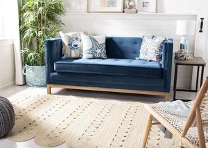 Ковер SAFAVIEH, 92 x 153 см, Natural Fiber Collection, Ivory, ручное плетение из джута в деревенском стиле, идеально для помещений с высокой проходимостью: прихожая, гостиная, спальня (NF365A)