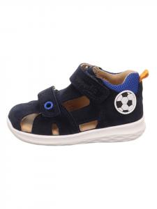 Superfit Кожаные полусандалии "Шмель" темно-синего цвета