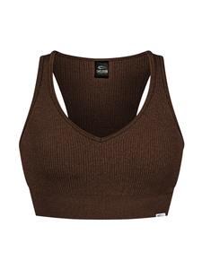 Спортивный топ-бралетт Smilodox, темно-коричневый