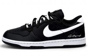 Nike Большие низкие скейтбордистские кроссовки для мужчин, черный с белым