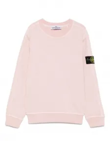Толстовка с нашивкой Compass Stone Island Junior, розовый
