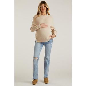 Джинсы для беременных bootcut синие потертые Pinkblush