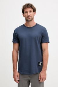 Хлопковая футболка Calvin Klein Jeans, темно-синий