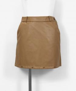 юбка из искусственной кожи со складками сзади