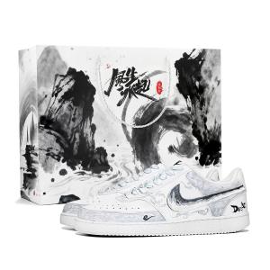 Nike Кроссовки Court Vision 1 Dreamlike Stunning Abrasion Resistant Low top Skateboard Shoes Unisex Gray