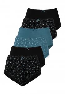 Трусики PETITE FLEUR, бирюзовый/черный