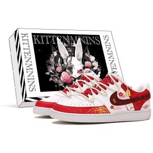 Nike Мужские износостойкие низкие скейтбордные кроссовки Court Vision 1, красно-белый