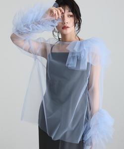 Платье из цветущего тюля, комплект из двух частей, свадебное платье, вечернее платье Pourvous, цвет Light Blue