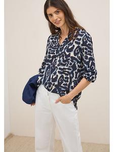 Блузка темно-синего/кремового цвета Cecil