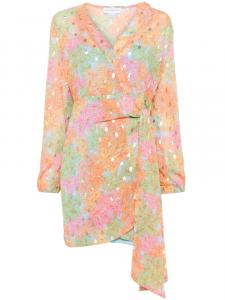 Платье-халат с цветочным принтом НИКОГДА НЕ ОДЕТ ПОЛНОСТЬЮ NEVER FULLY DRESSED, синий