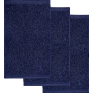 Полотенца для гостей Superwuschel Набор полотенец для гостей с бордюром, 100% хлопок премиум-класса, мягкие Möve, темно-синий