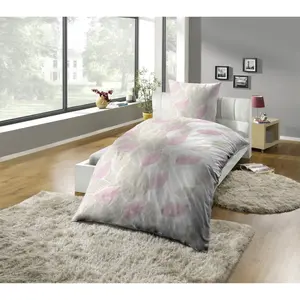 Постельное белье KiNZLER «Постельное белье из приятного сирсакера «листья», прочное, цвет bunt