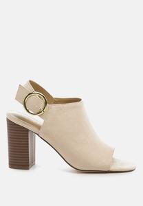 Rosé босоножки на блочном каблуке с открытой пяткой London Rag, Blush