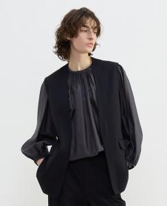 Жилет без воротника из хлопка Cupra Lacine Plain People, цвет Navy