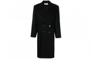 Пальто женское Saint Laurent на пуговицах, черный