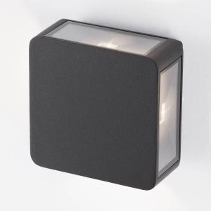 Уличный настенный светильник Nova Luce Serika, алюминий / прозрачное стекло - темно-серый