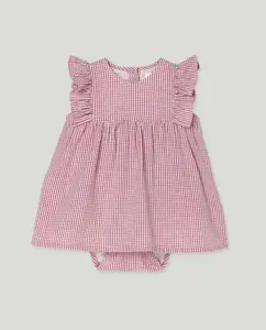 Детское платье без рукавов в клетку Vichy Baby El Corte Inglés, розовый