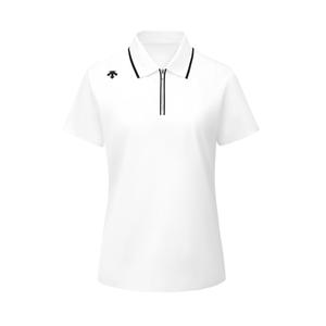 Женская поло для тренировок DESCENTE, ярко-белый