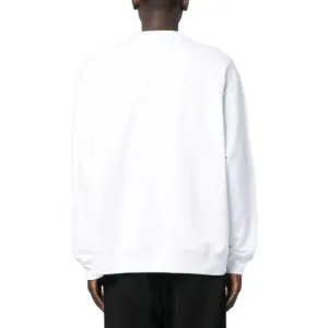 MOSCHINO Свитшот мужской белый Crew Neck Moderate Regular