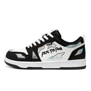 Pepe The Frog Мужские низкие скейтерские кроссовки Graffiti Rice с эффектом увеличения роста, цвет Graffiti Rice (Height Increasing)