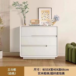 Yu Senyi Комод 140х40х106 см для гостиной и спальни из массива дерева, 10 ящиков, кремово-белый, в стиле минимализм, полностью собран