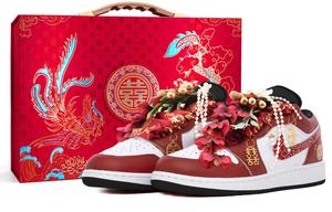 Air 1 легкие увеличивающие рост низкие винтажные баскетбольные кроссовки мужские свадебные red Jordan, Wedding красный