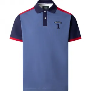 Поло Hackett Heritage NBR 1 Multi с коротким рукавом, синий