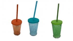 Набор из 3 стаканов с крышкой, ручкой и многоразовой соломинкой Conny Clever