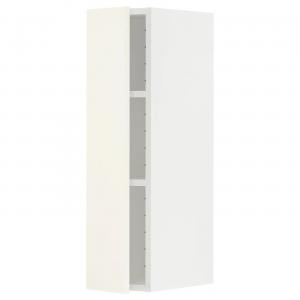 Настенный шкаф с полками METOD IKEA, 20x37x80 см, цвет white/vallstena white