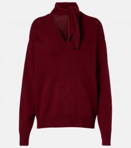 Шерстяной свитер с кашемиром Plan C, бордовый