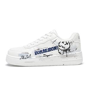 Doraemon Дораэмон Низкие скейтерские кроссовки унисекс винтажные белые, цвет Vintage White