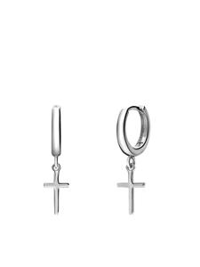 Lucardi Серьги-кресты из серебра 925 пробы