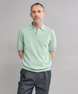 Поло SOVEREIGN из хлопкового трикотажа с высокой степенью скручивания United Arrows, цвет Lime