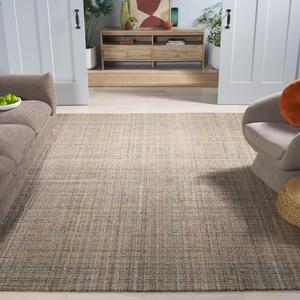 Ковер SAFAVIEH, 244 x 305 см,  - коллекция Abstract - большой - коричневый и зеленый, handmade, идеально для гостиной, спальни, офиса, столовой (ABT151W)