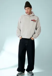 Толстовка с изображением автомобилей Bershka, Dark Grey