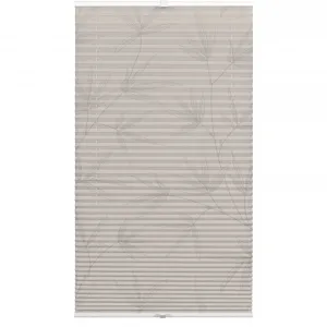 Жалюзи плиссе мой дом "Декор Бамбук Лунный луч серый", непрозрачные, без сверления, натяжные, зажимная опора со стопорным винтом, непрозрачные My Home