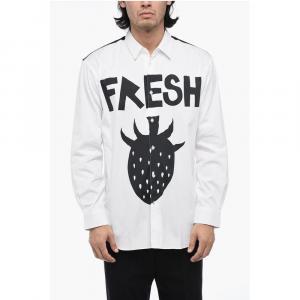 Черно-белая хлопковая рубашка Comme Des Garçons, Black and White