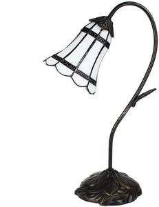 Настольная лампа Clayre & Eef Tiffany 48 см, коричнево-белое стекло Clayre&Eef, белый