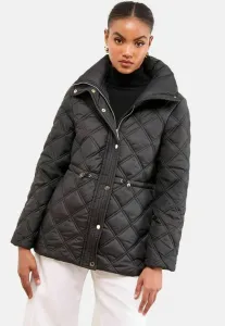 Зимняя стеганая куртка прямого кроя с коротким воротником-стойкой Lipsy, Black